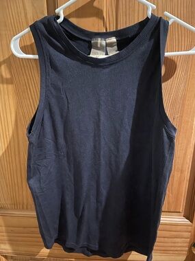 CALIA by Carrie Underwood Navy Ribbed Sleeveless Tank